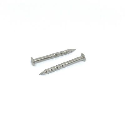 चेकर्ड ओवल हेड SUS304 ट्विस्ट शंक नेल्स 3.75X42MM साइज: