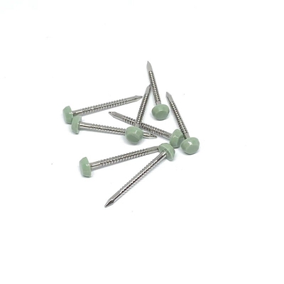 स्टेनलेस स्टील A2 / A4 रिंग शैंक प्लास्टिक हेड नेल्स 2.0X30mm