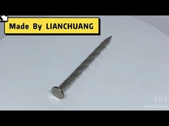 चेकर्ड ओवल हेड SUS304 ट्विस्ट शैंक कीलें 3.75X42MM आकार
